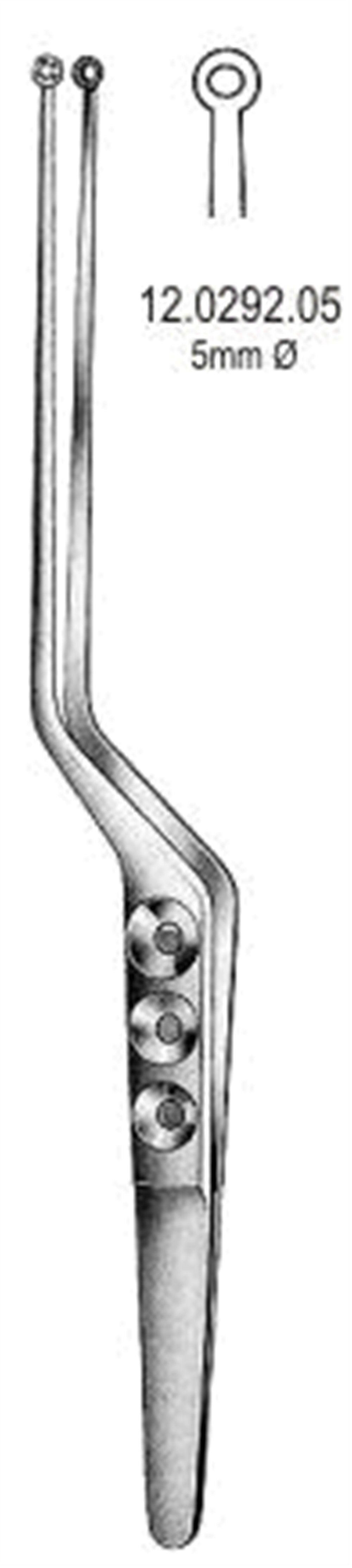 12.0292.05 Yasargil Tümör Forsepsi,  jaw 5mm, 22cm