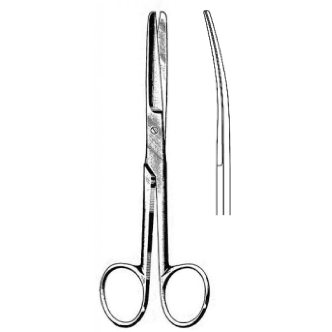 10.0035.14 Deaver Makas Eğri Künt/Künt 14cm
