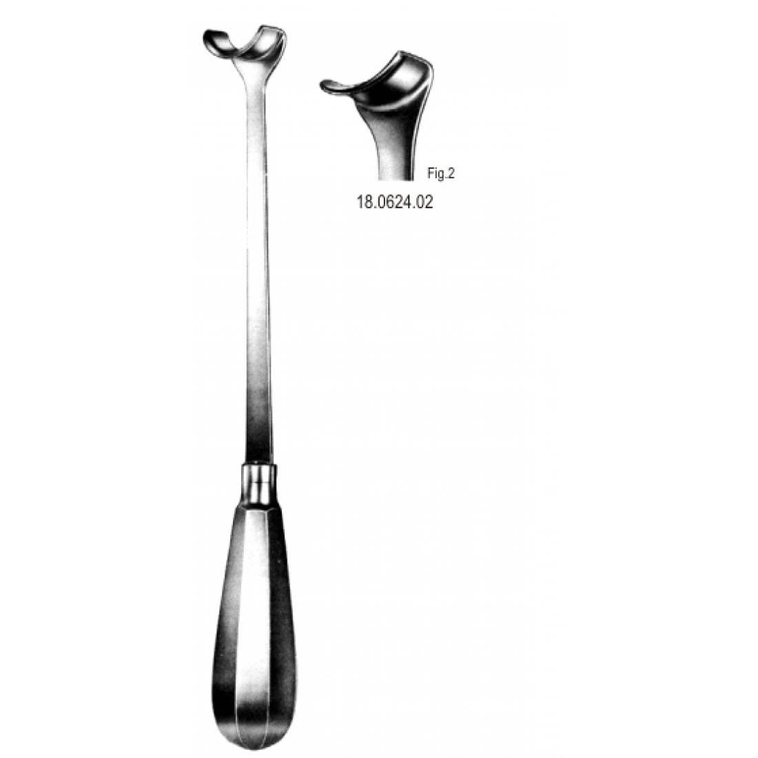 18.0624.02 Ross Aortic Wall Retractor 23x13mm, 27cm