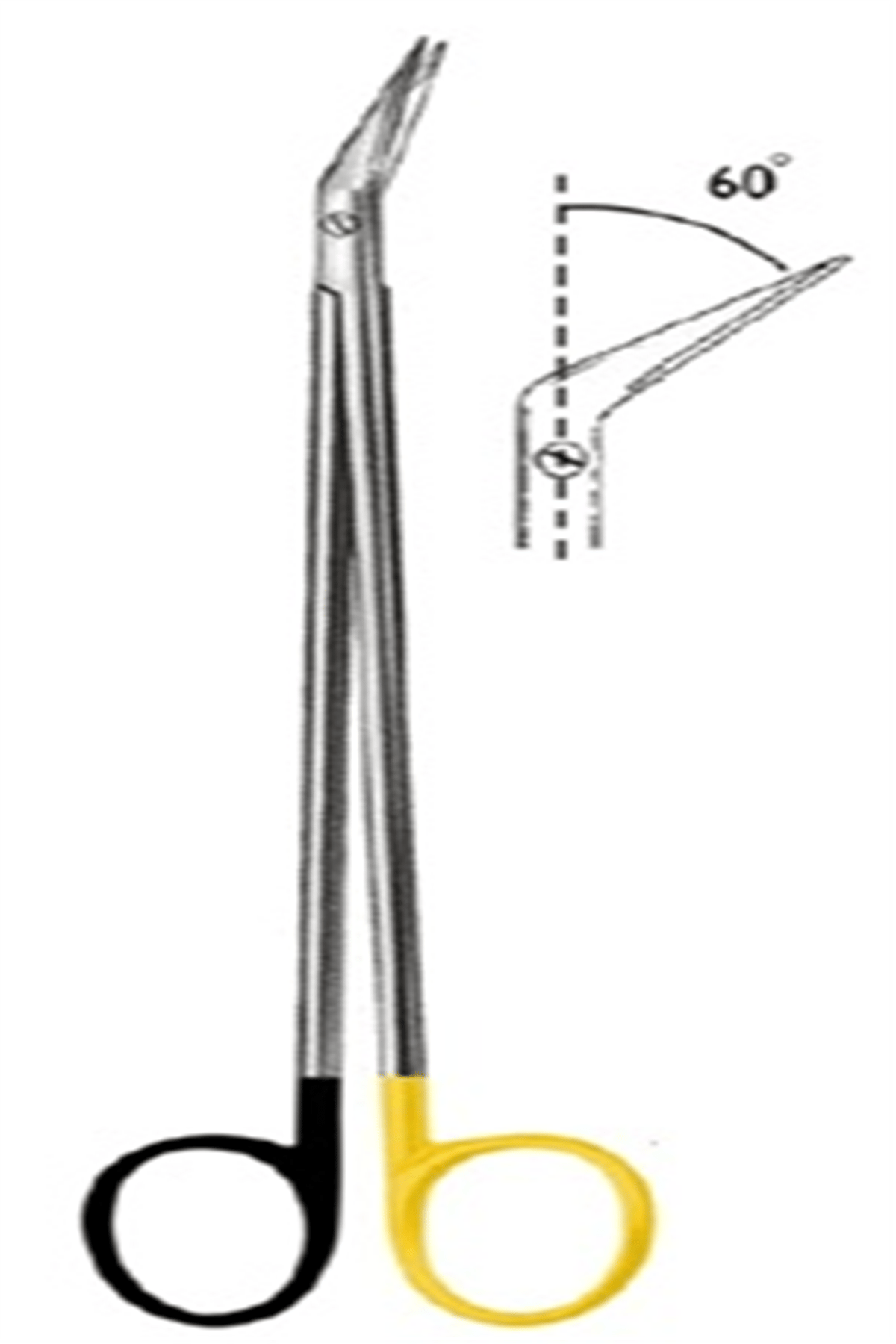 09.5540.60 POTTS SMITH Vascular Makas 60ø 19cm SC/TC