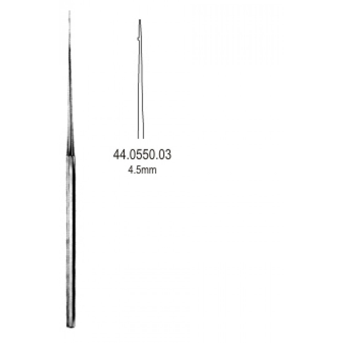 44.0550.03 House Küret  4.5mm, 16cm