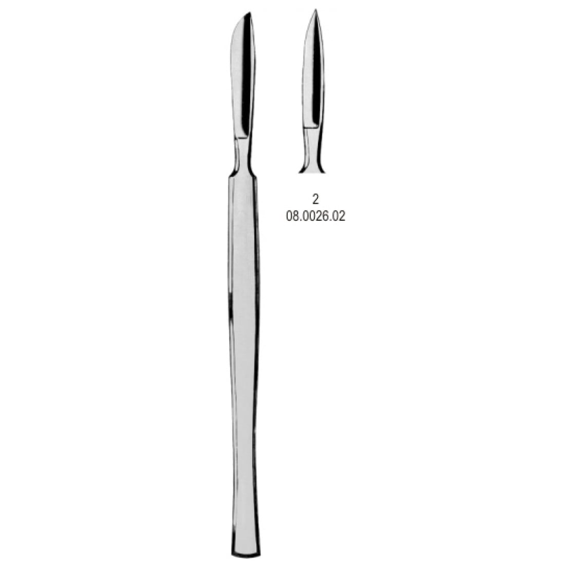 08.0026.02 Mikroskopik Diseksiyon Bıçağı Fig.2