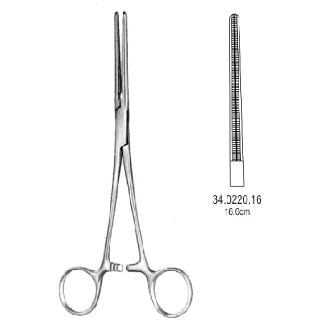 34.0220.16 DeBakey Pean Atravmatik Arter Forseps Düz 16.5cm
