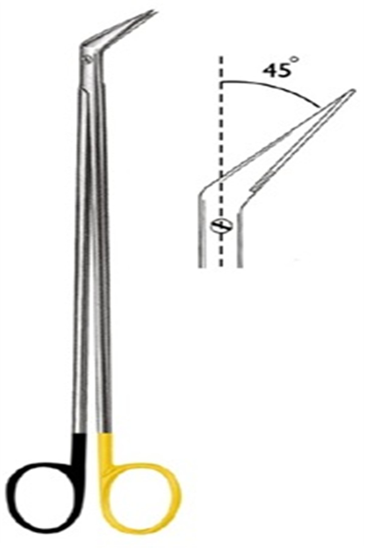 09.5536.16 DeBakey Vascular Makas 16cm 45ø, S/CUT, TC