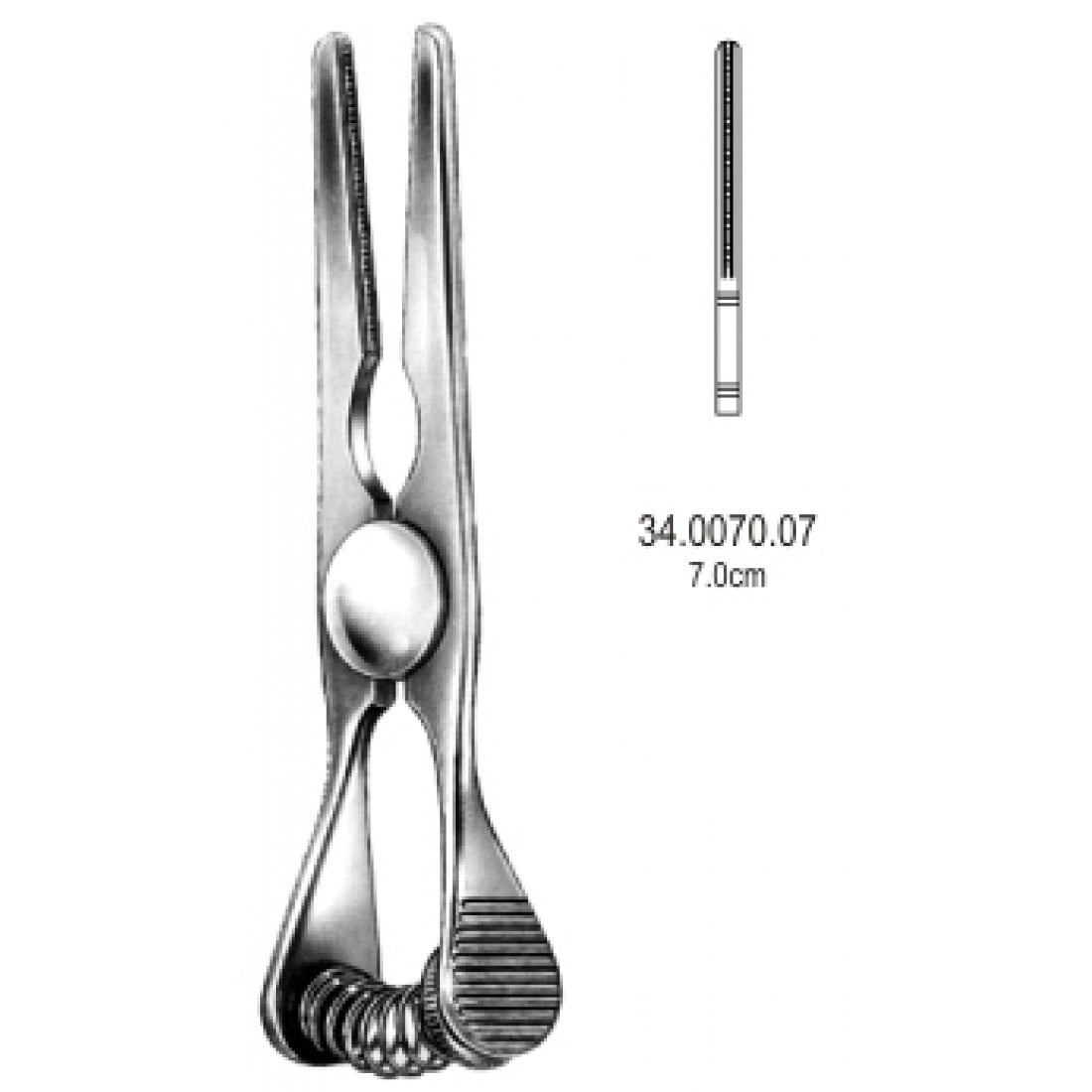 34.0070.07 Glover Buldog Klemp Atravmatik Düz 6.0cm