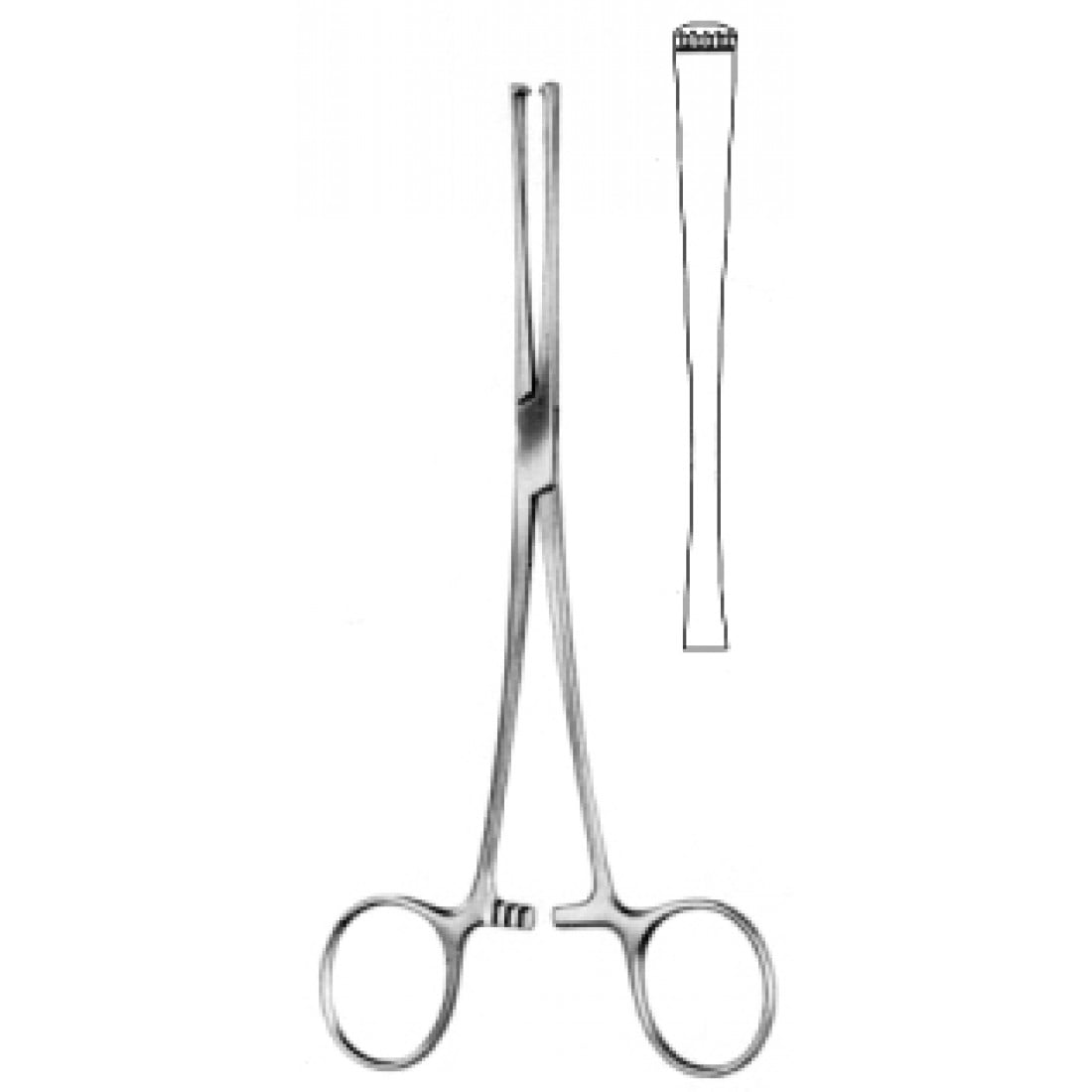 52.0110.20 Lockwood Allis Bağırsak Doku Forsepsi 20cm