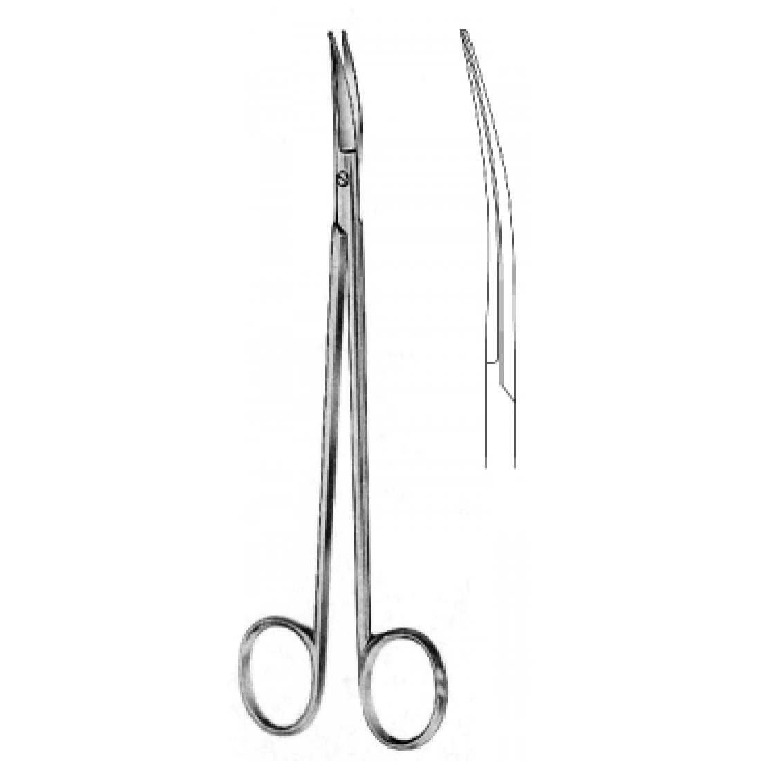 10.0618.22 STRULLY Beyincerrahi Makası Eğri Probe 22cm