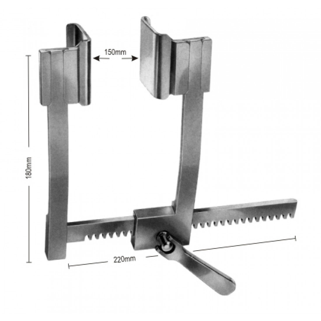 36.0640.22 DeBakey Sternum Ekartörü  180x220mm