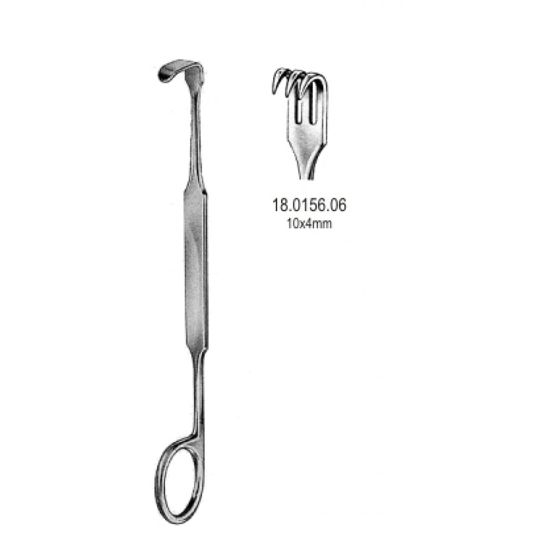 18.0156.06 Meyerding Parmak Ekartör 10x4mm, 3pr. 18cm