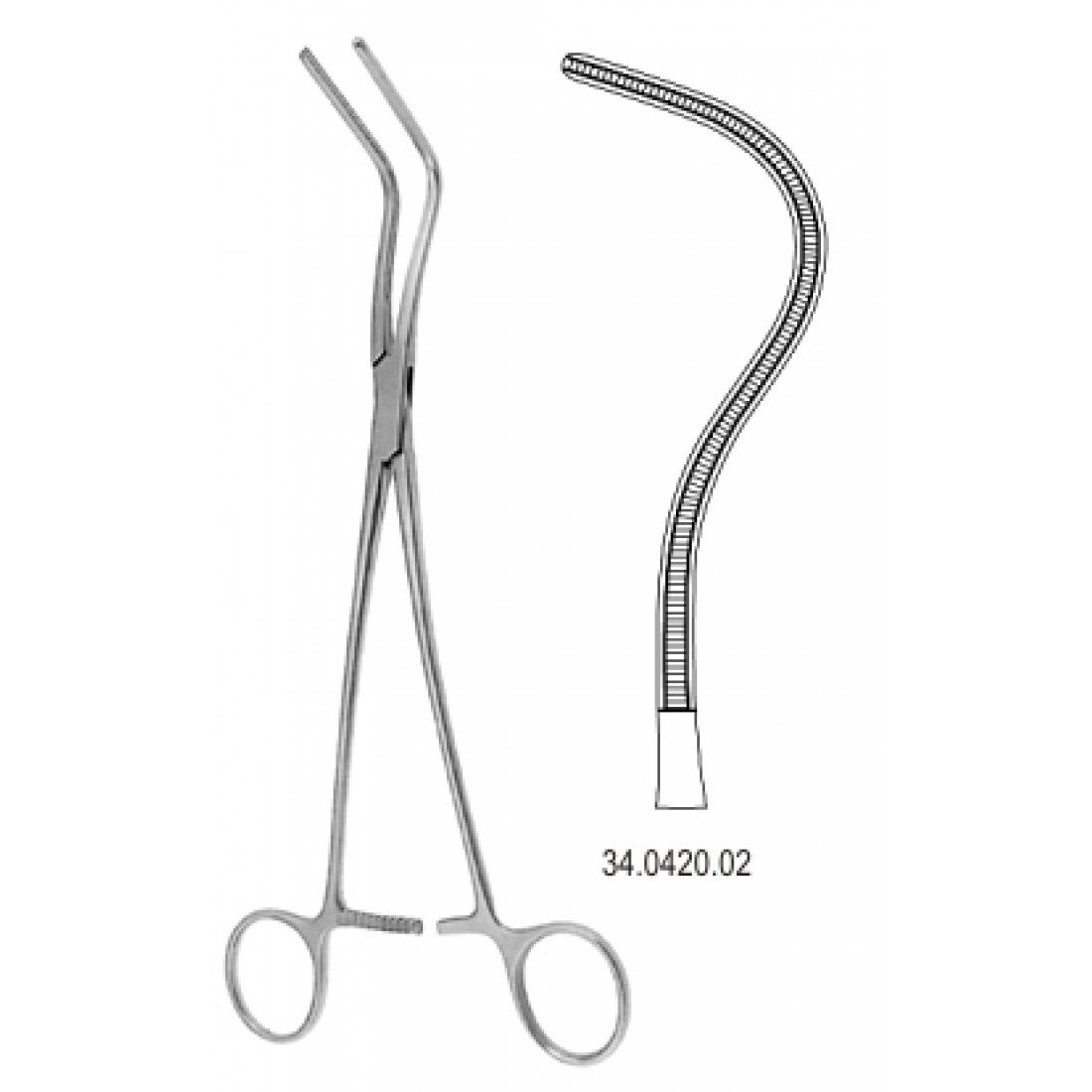 34.0420.02 DeBakey-Harken Atravmatik  Klemp 24cm