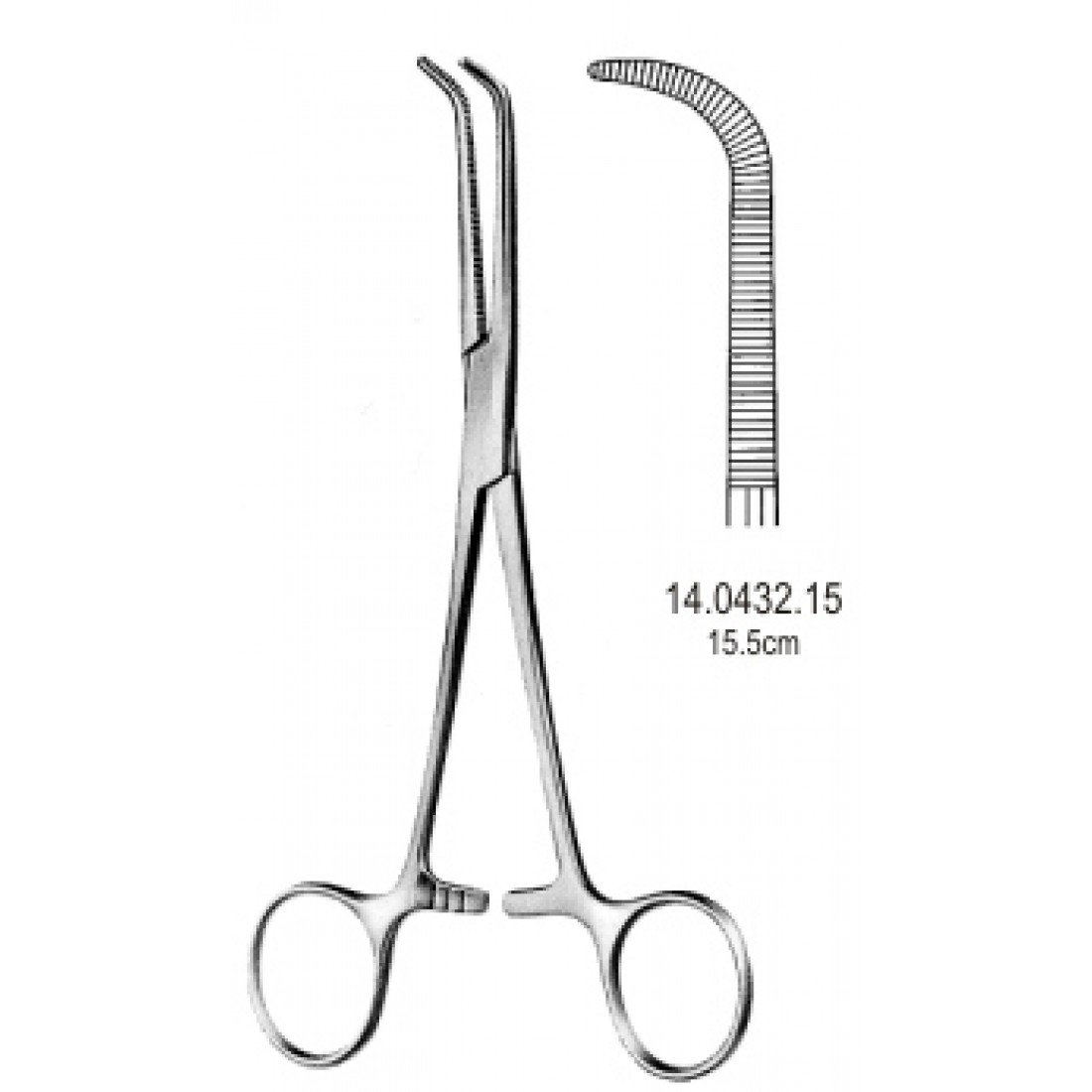 14.0432.15 Mixter Hemostatik Bronş Forseps 15.5cm