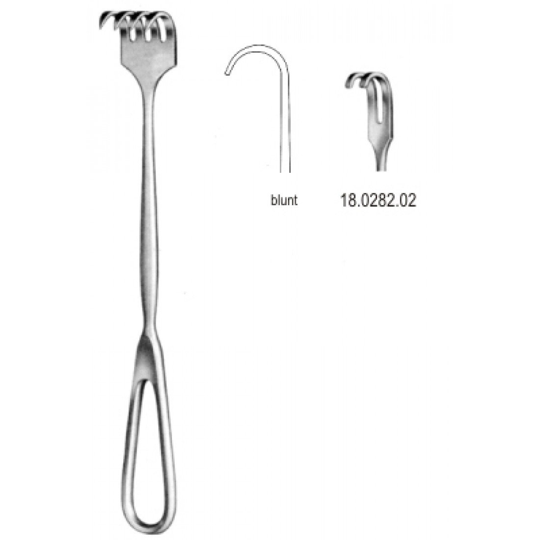 18.0282.02 Volkmann Ekartör 2 Dişli Künt 22cm
