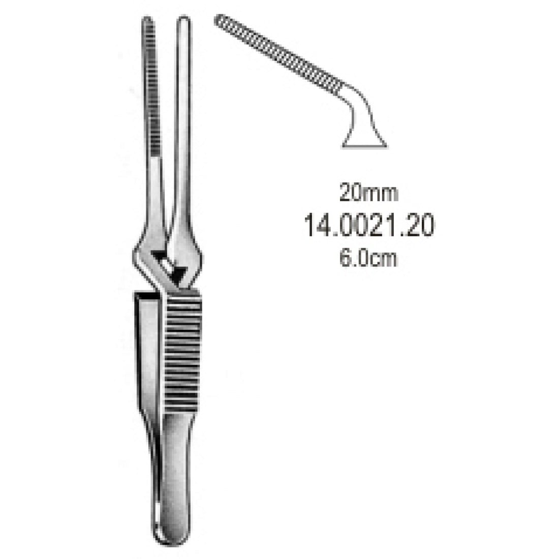 14.0021.20 Diethrich Bulldog Klemp 20mm,6.0cm
