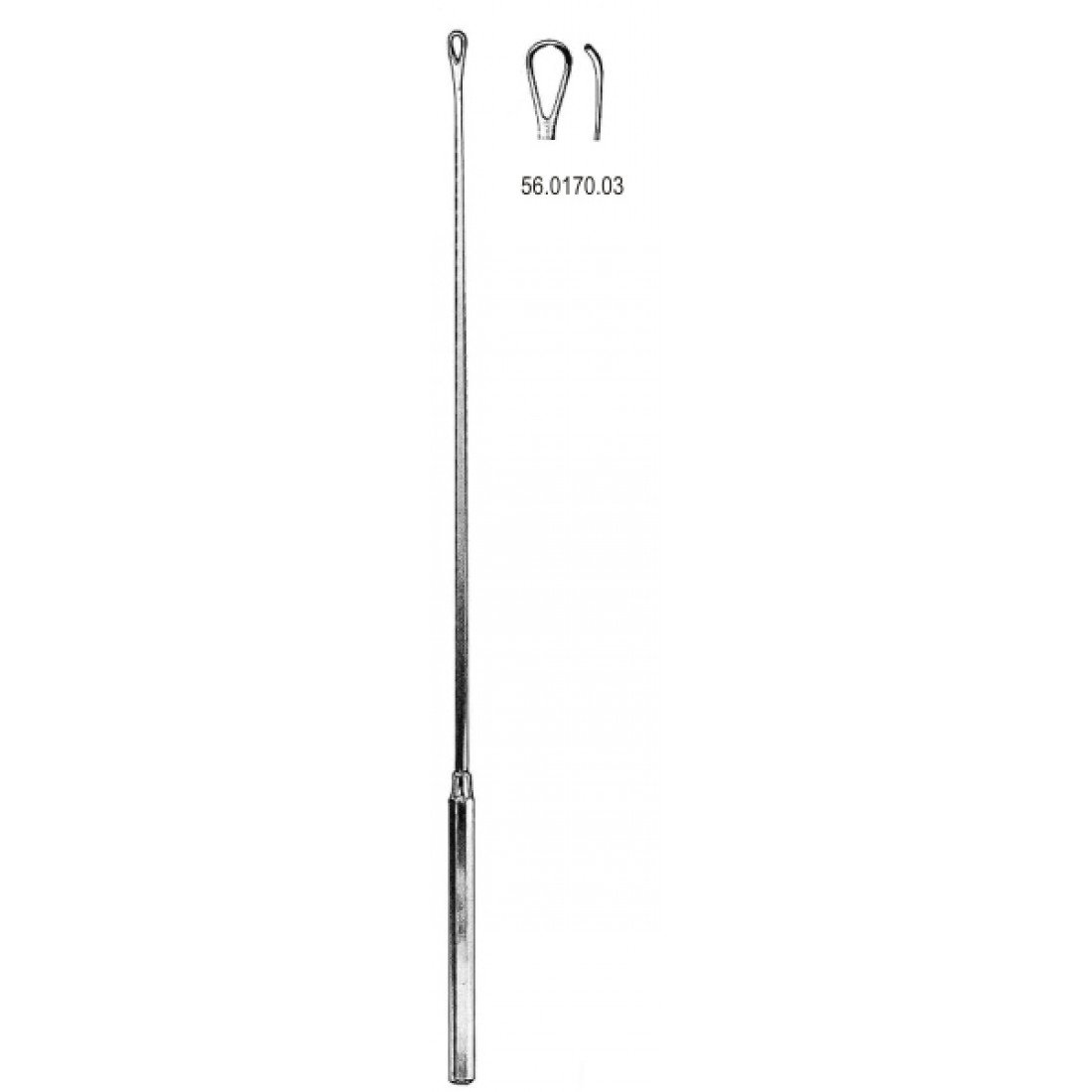 56.0170.03 Muenchen Model Safra Taşı Küreti Künt 30cm