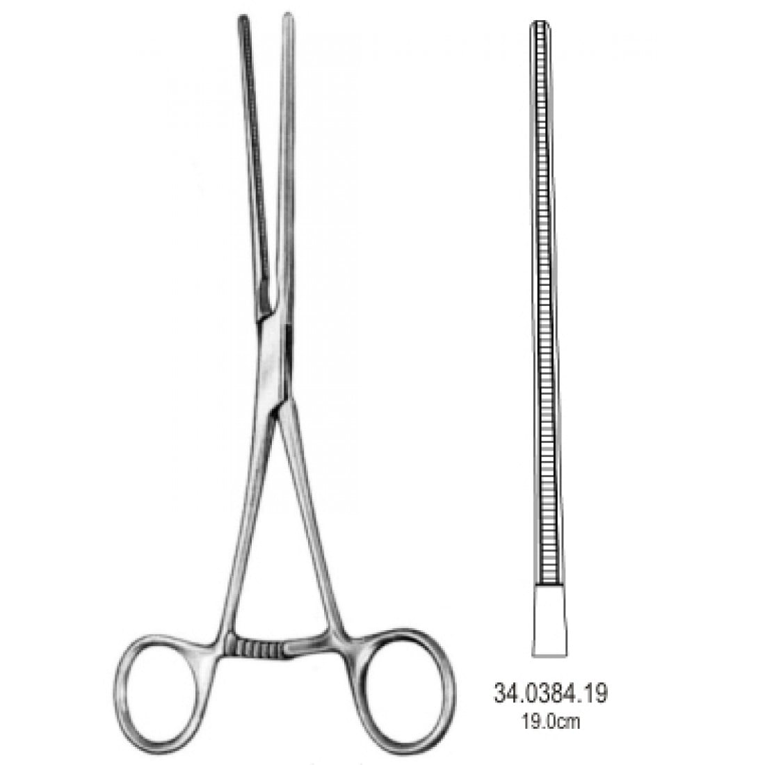 34.0384.19 Leland Jones Periferik Vasküler Forseps 19cm