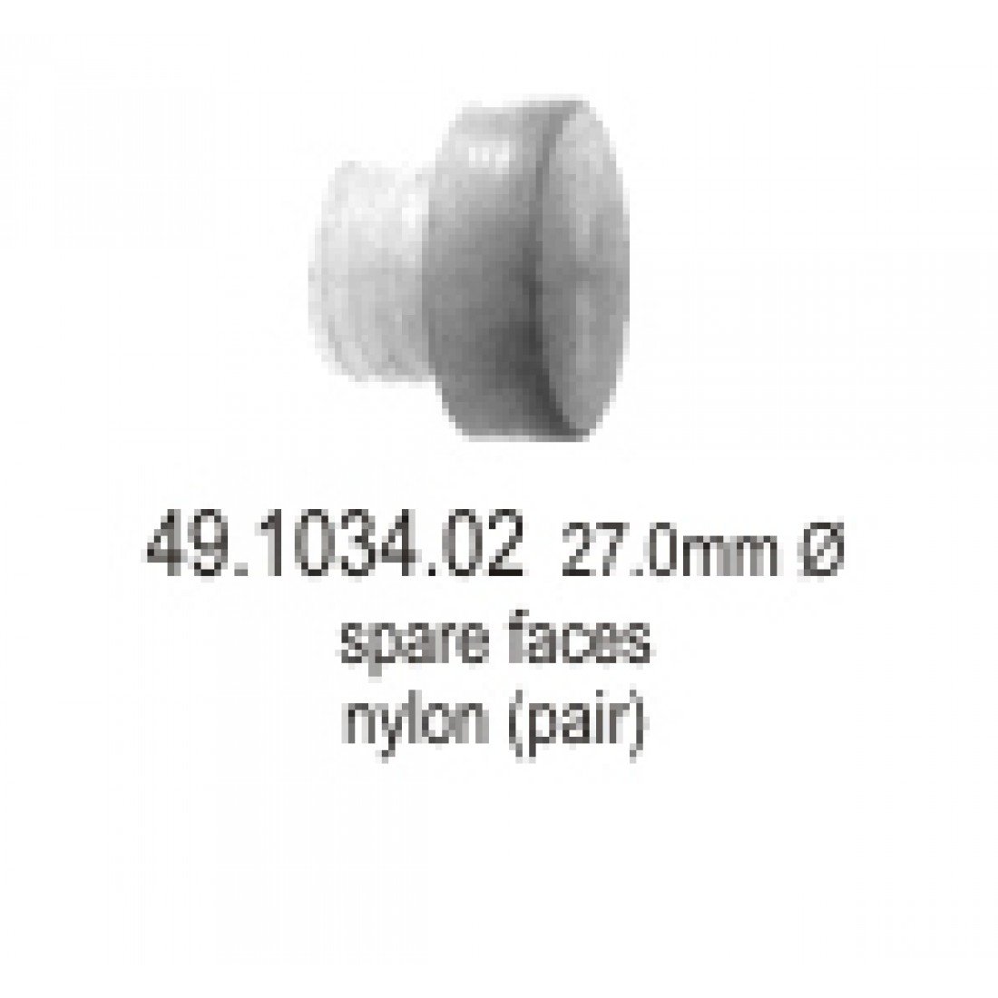 49.1034.02 Yedek naylon Uçlar Kemik Çekici İçin Ø27mm (Çift)