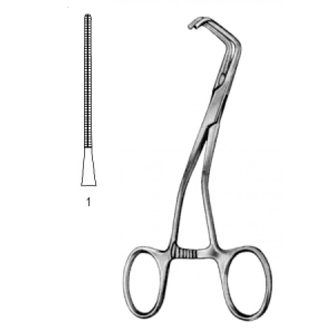 34.0634.01 Yenidoğan & Çocuk Klemp Eğri İnce Fig.1 14cm