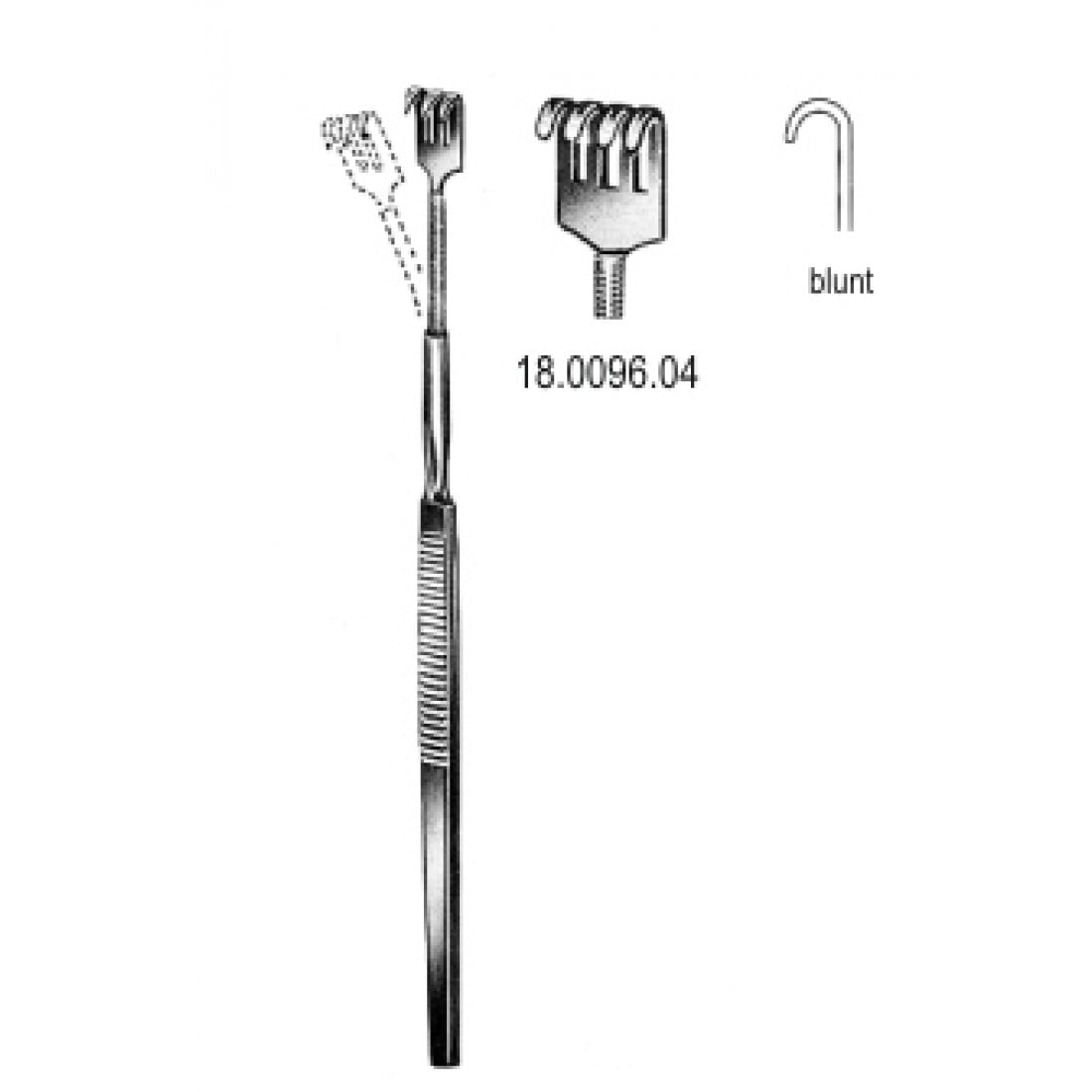 18.0096.04 Ekartör Esnek Künt 4pr. 16cm