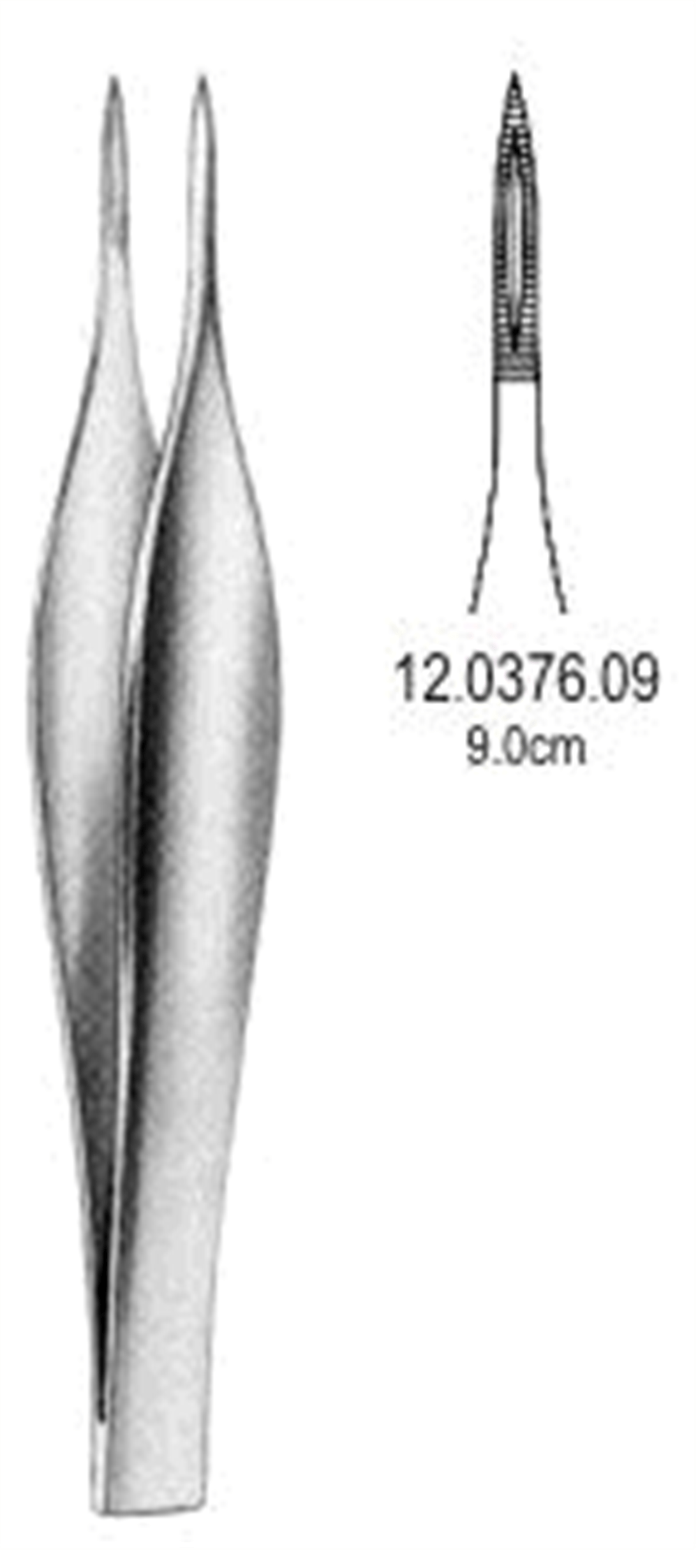 12.0376.09 Feilchenfeld Splinter Forseps 9cm