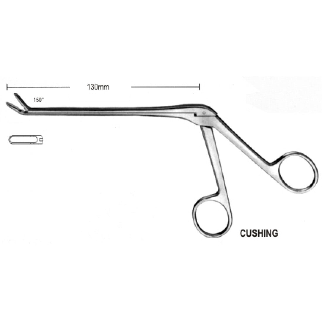30.0602.03 Cushing Laminectomy Rongeur ang.up 3mm, 13cm