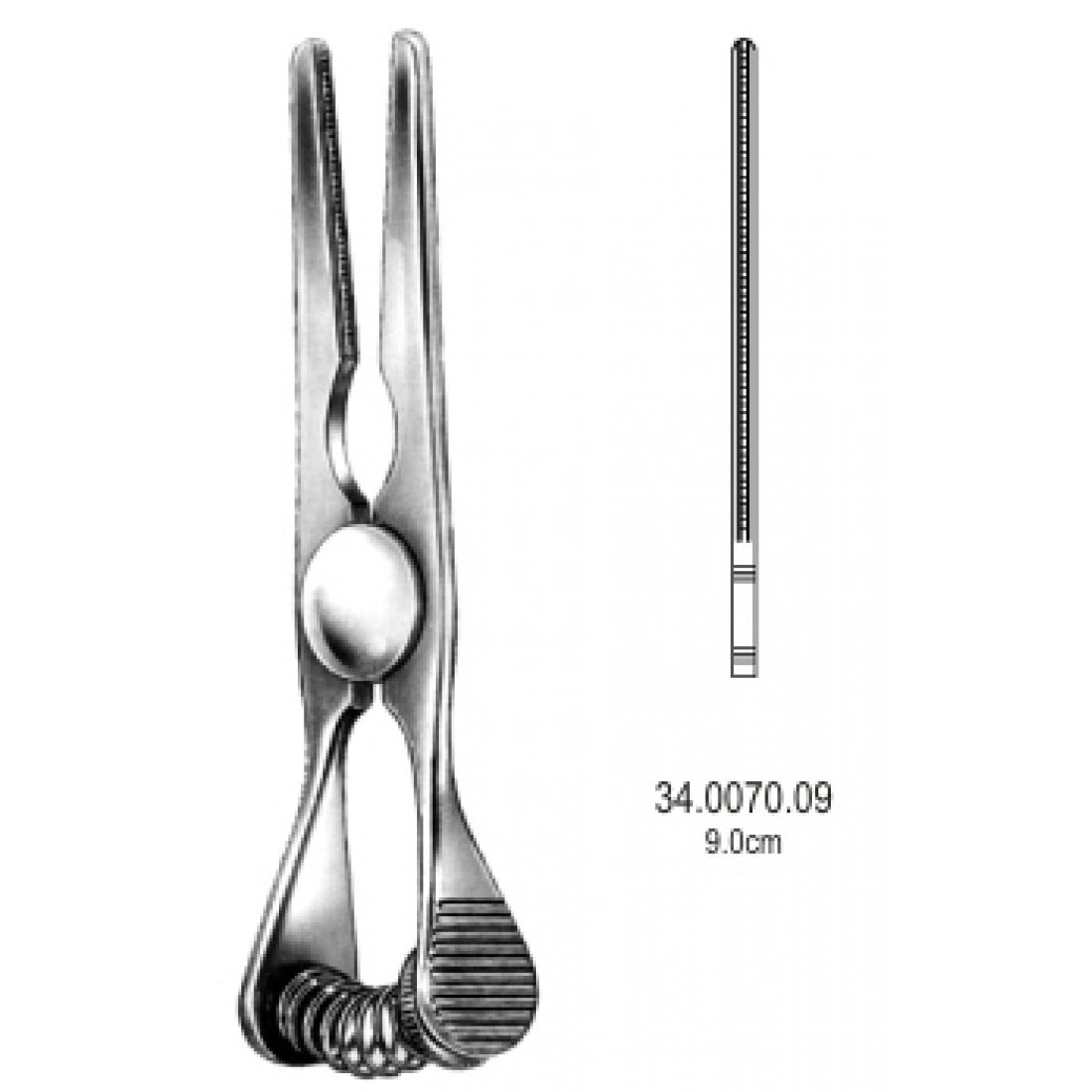 34.0070.09 Glover Atravmatik Buldog Klemp Düz 9.0cm