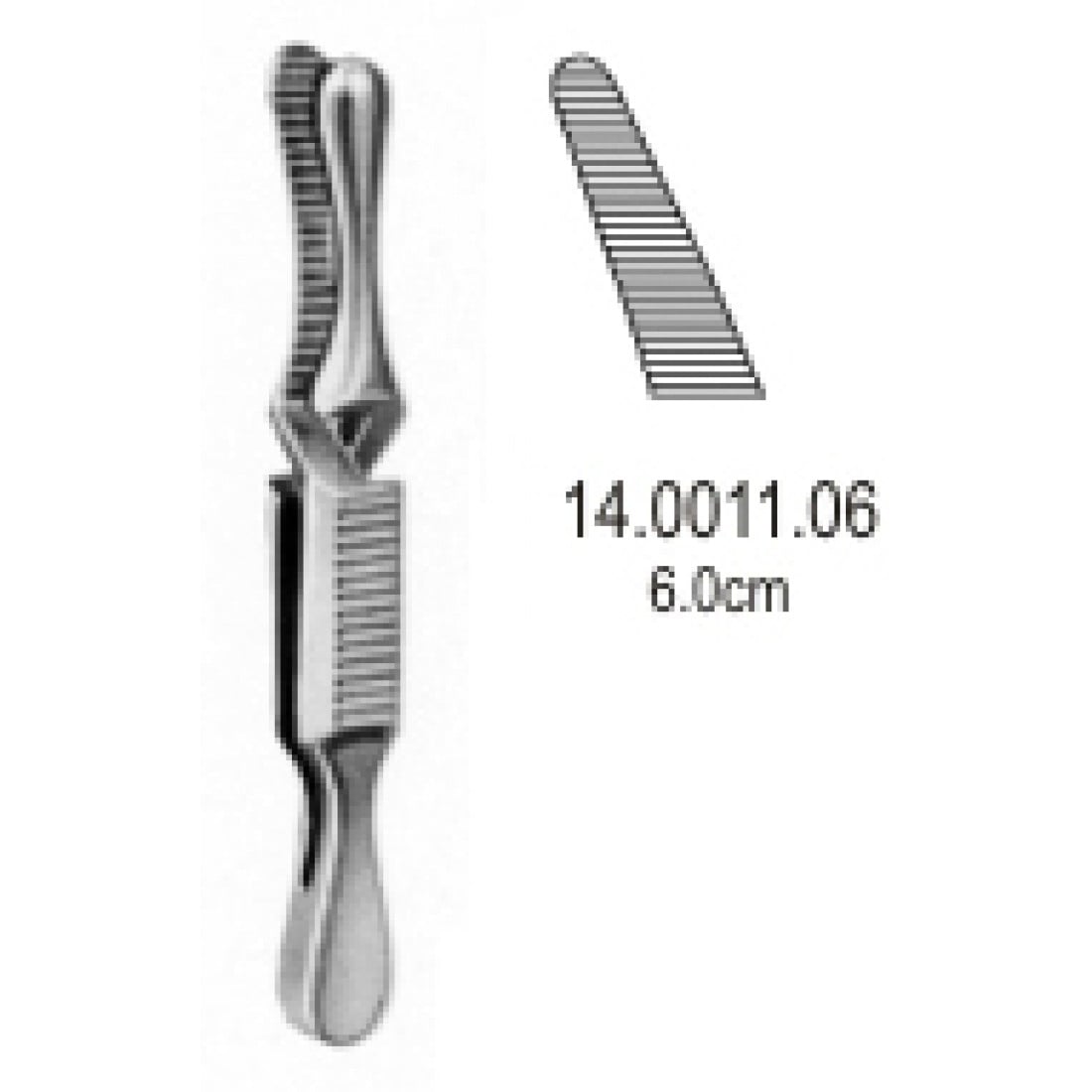 14.0011.06 Dieffenbach Bulldog Klemp Eğri 6.0cm