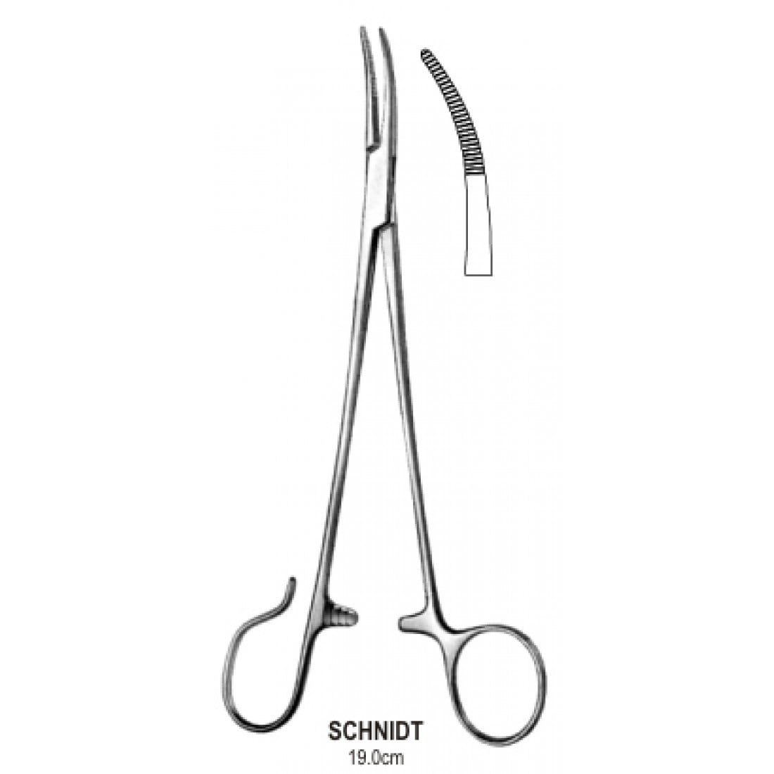 50.0210.19 Schnidt Tonsil Forseps Bir Açık Halka 19cm