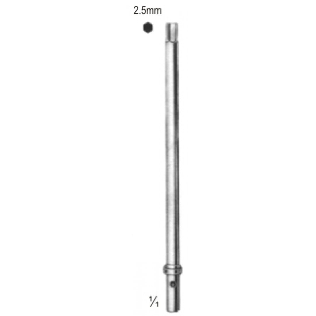 26.0200.06 Tornavida Ucu Altıgen 2.5mm