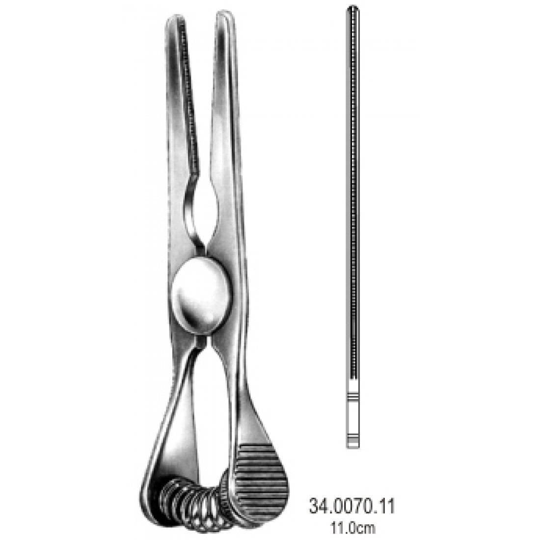 34.0070.11 Glover Atravmatik Buldog Klemp Düz 11.0cm