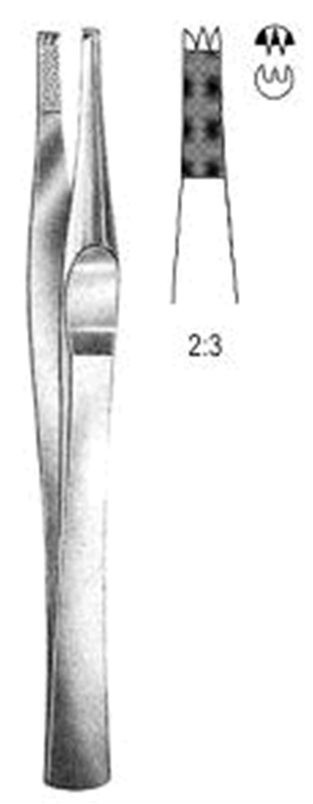 12.0168.18 Lanes Doku Forsepsi 2x3T 18cm