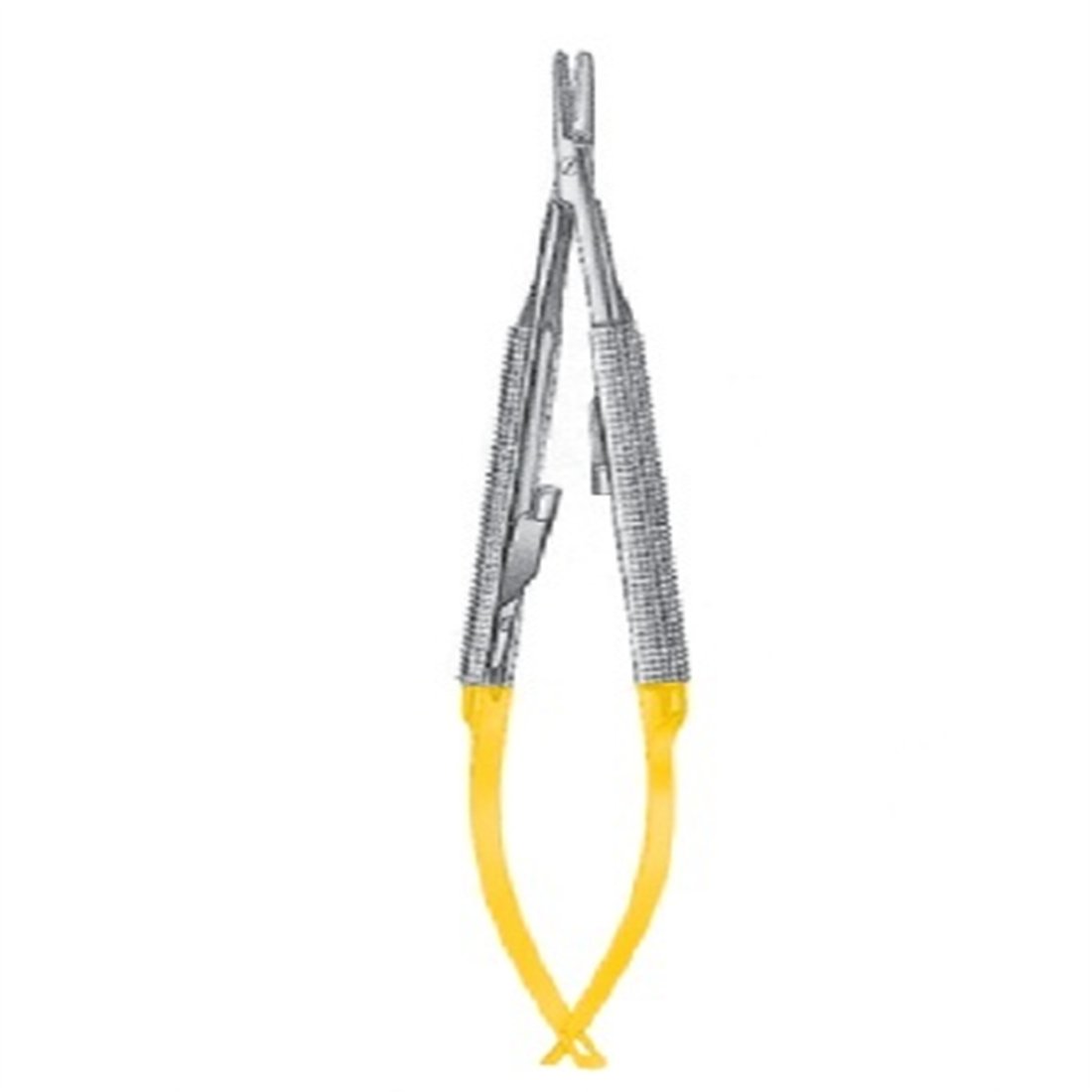 21.5943.14 Castroviejo Portegü Eğri, 1.5mm  Pürüzsüz Uçlu, 14cm TC, Kilitli