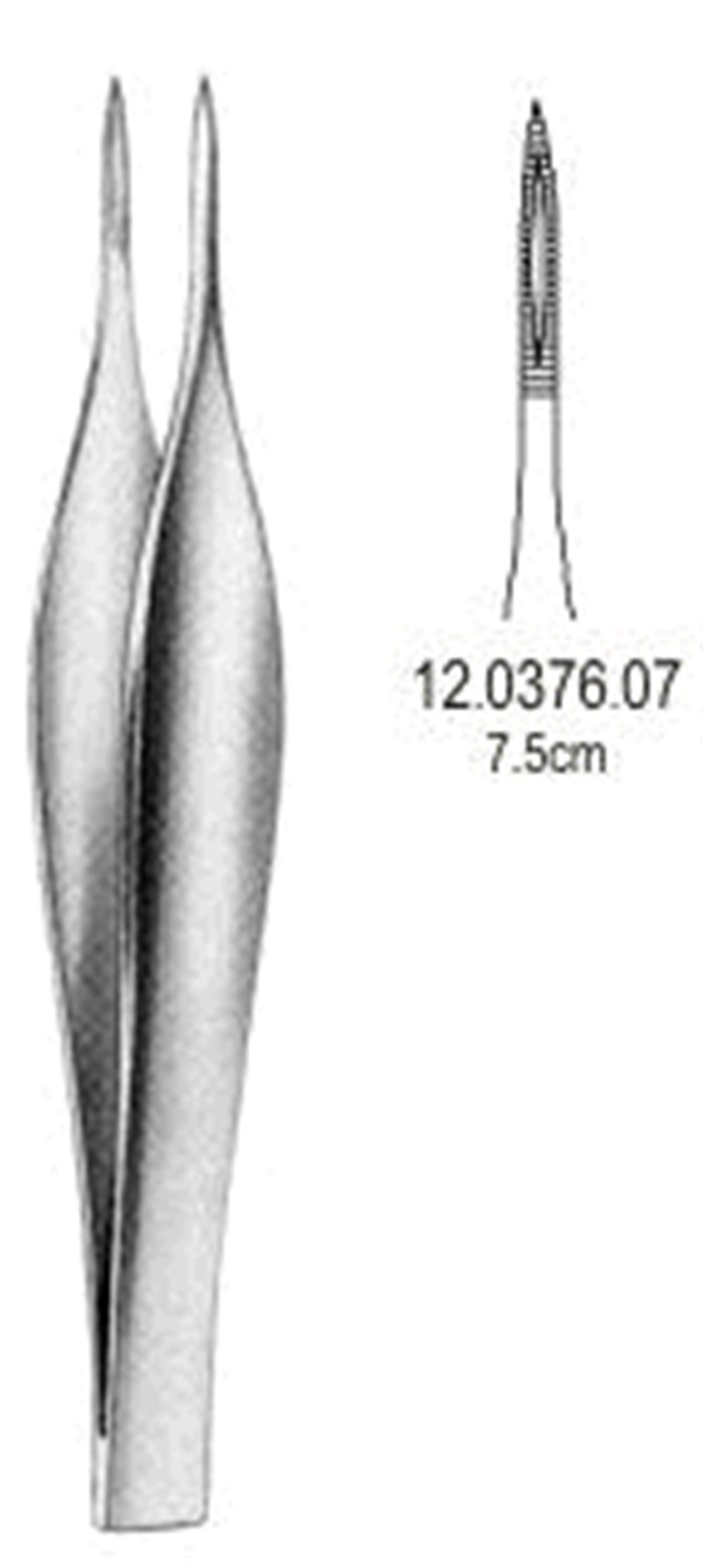 12.0376.07 Feilchenfeld Splinter Forseps 7.5cm
