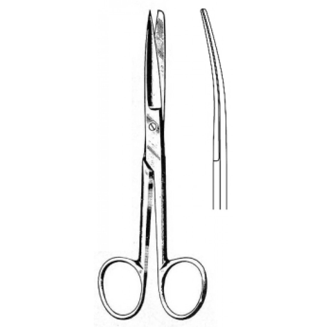 10.0037.14 Deaver Makas Eğri Keskin/Künt 14cm