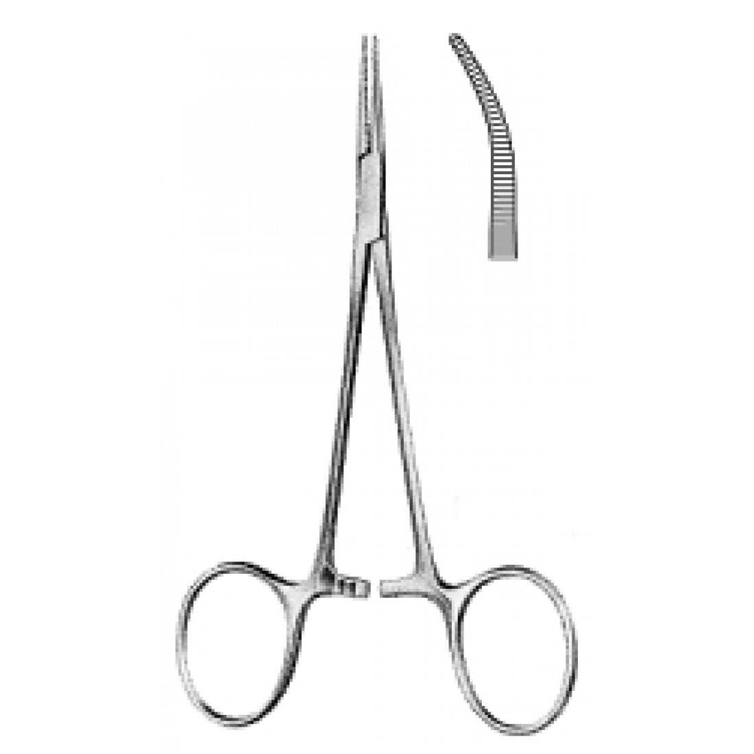 14.0071.10 Halstead Mikro Mosquito Forseps Eğri 10cm