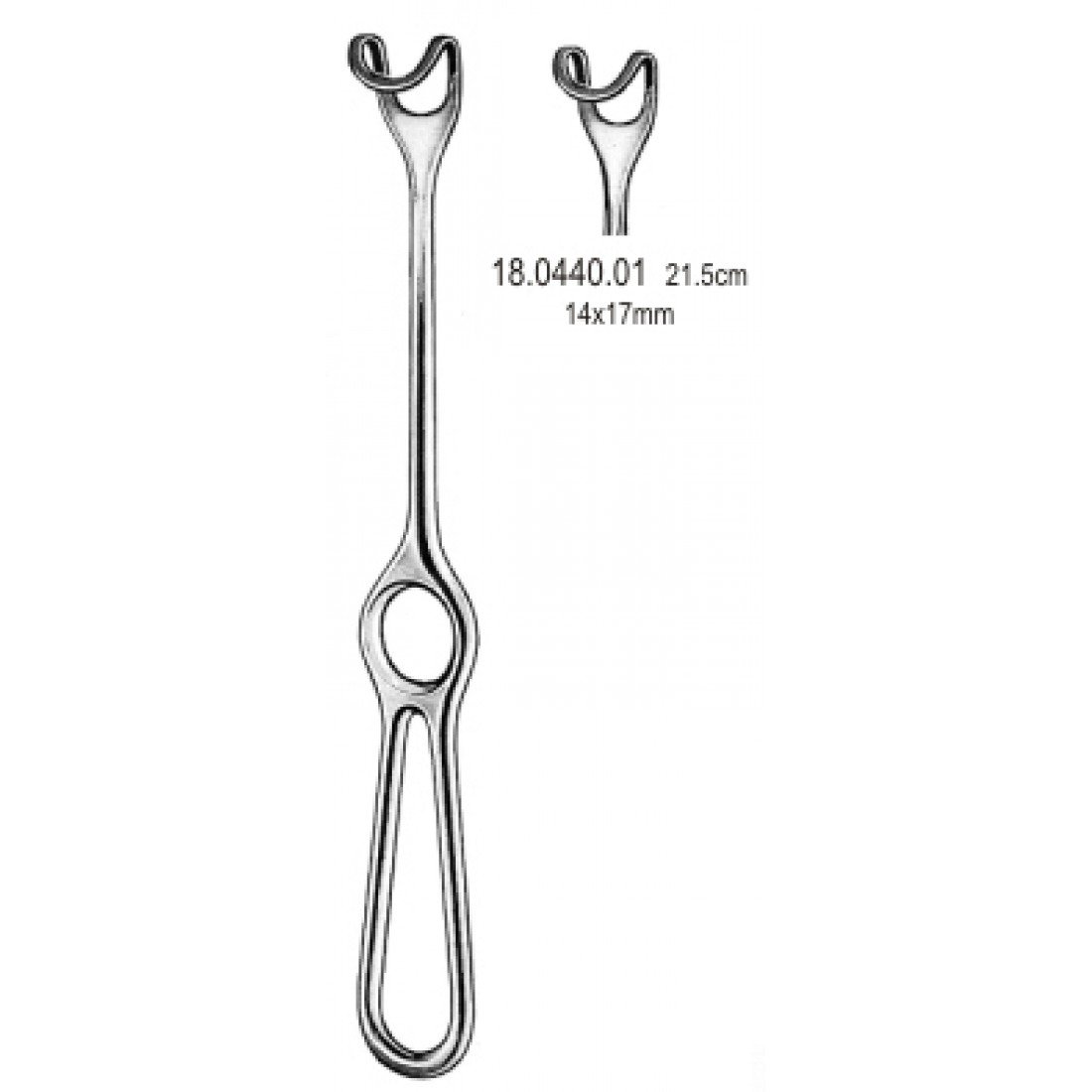 18.0440.01 Middeldorpf Retractor 14x17mm, 21.5cm