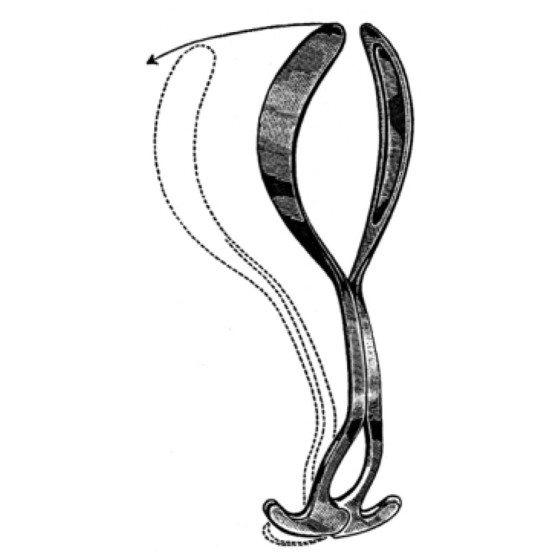 62.0114.31 Laufe Divergent Doğum Forsepsi  31.5cm