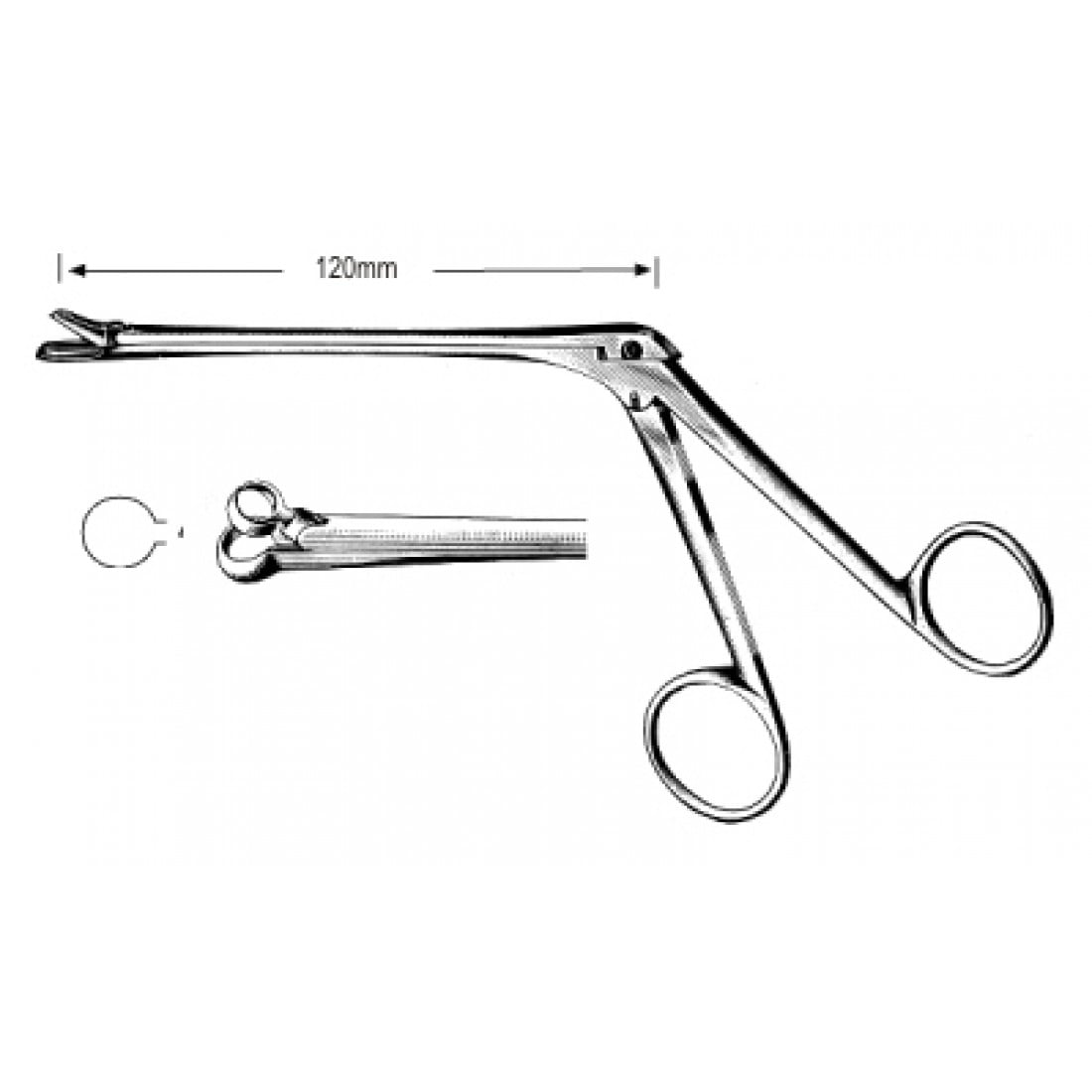 46.0260.02 Hartmann Nasal Forseps 7mm 19cm