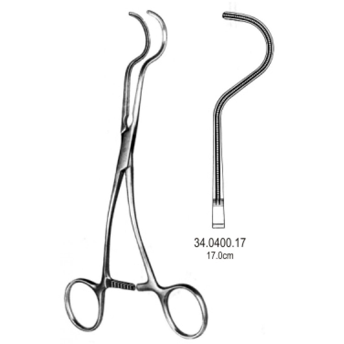 34.0400.17 Dale Periferik Vasküler Klemp 17cm