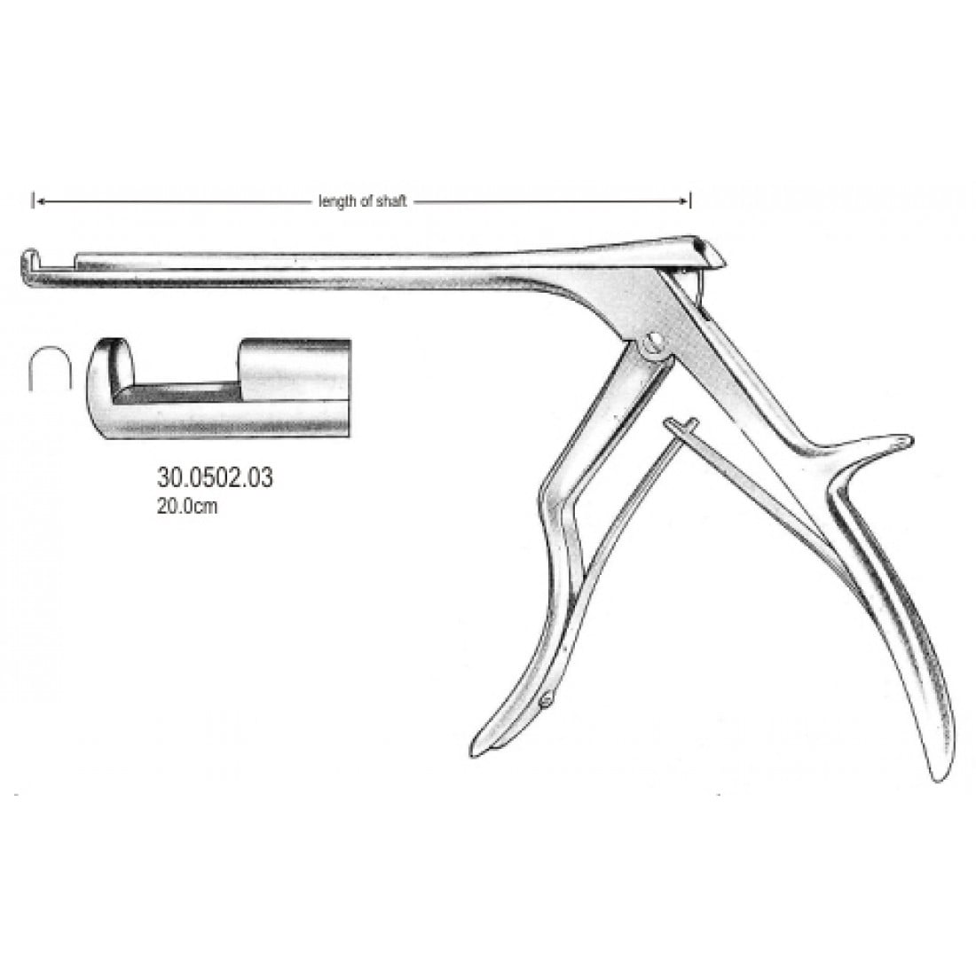 30.0502.03 Colclough Panç Yukarı Kesim 3mm, 20cm
