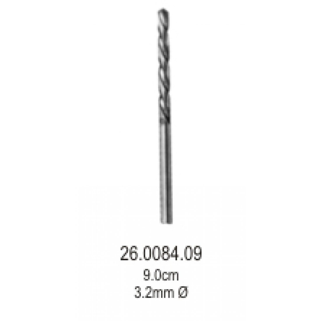 26.0084.09 Twist Drill 3.2mm, 9cm