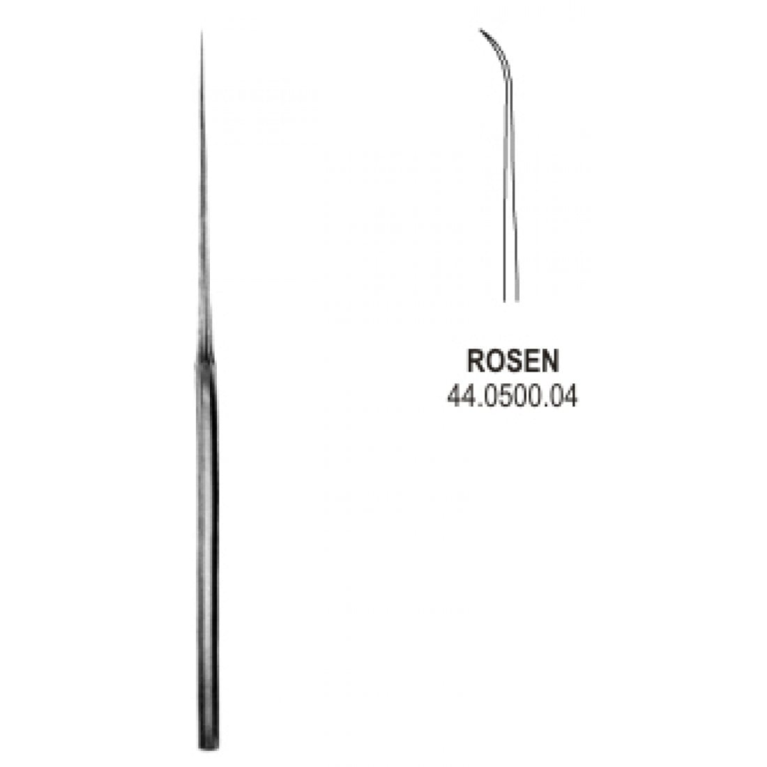 44.0500.04 Rosen Mikro İğne Eğri 15cm