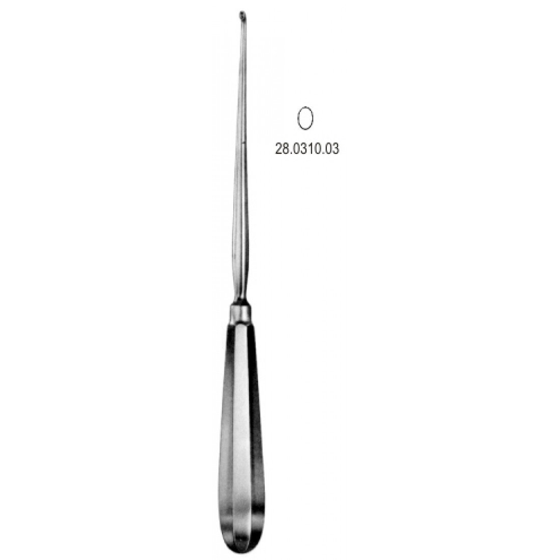 28.0310.03 Simon Kemik Küreti 24cm, Fig.3