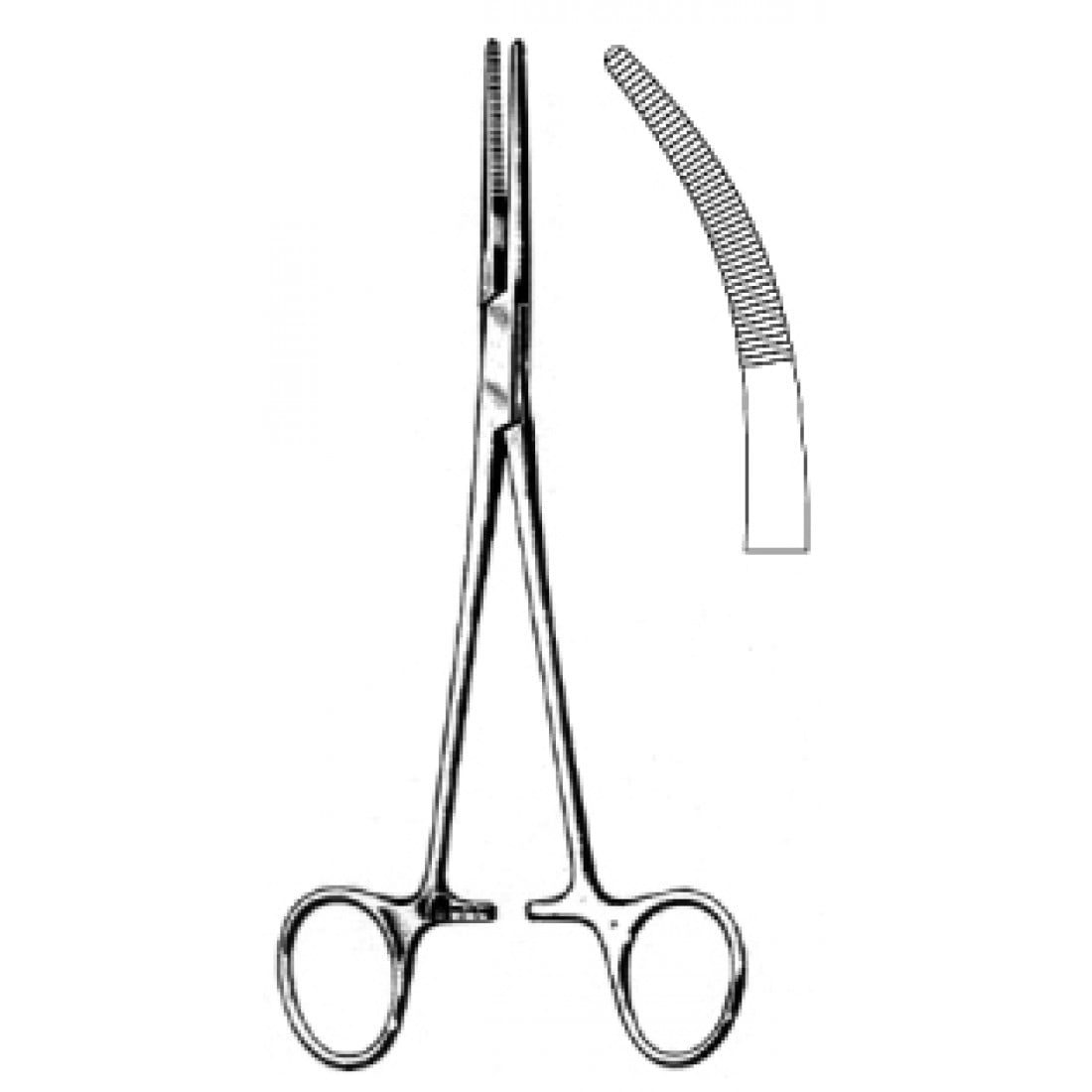 14.0101.16 Kelly Rankin Hemostatik Forseps Eğri 16cm
