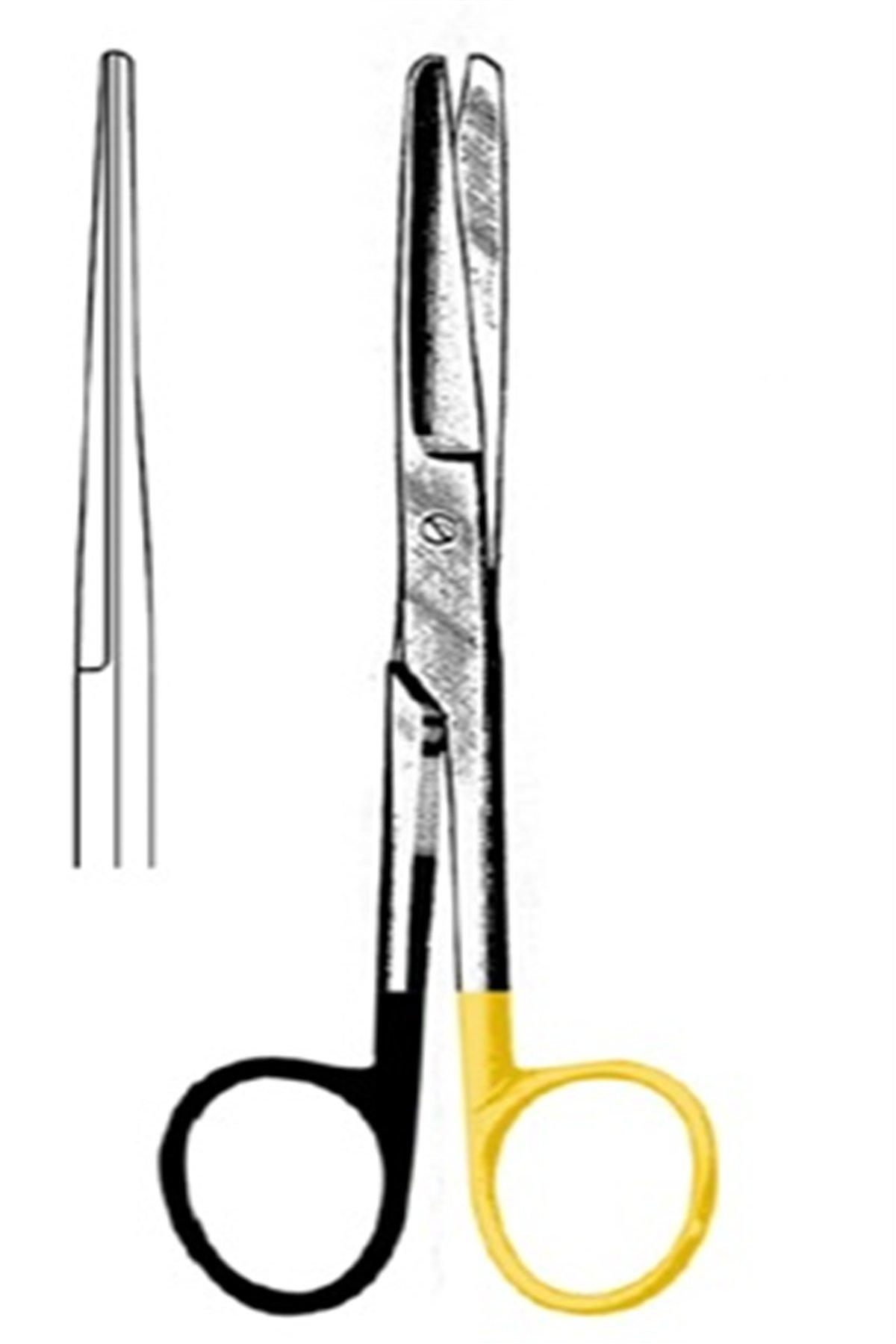 09.5034.14 Deaver Makas Düz Künt/Künt 14cm S/CUT, TC