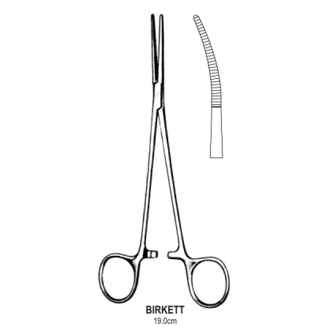 50.0241.19 Birkett Tonsil Arter Forseps Eğri 18cm