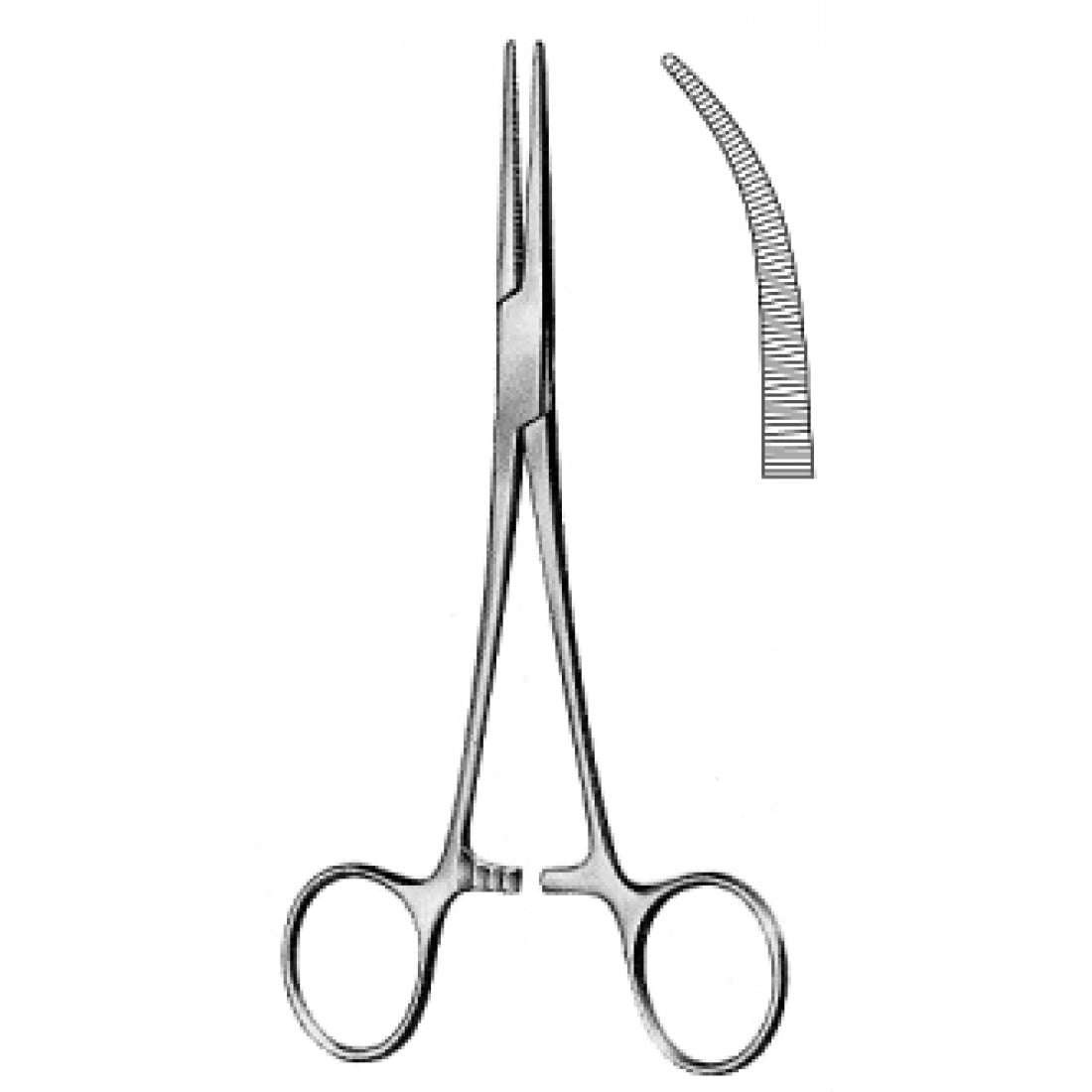 14.0121.16 Coller-Crile Hemostatik Forseps Eğri  16cm