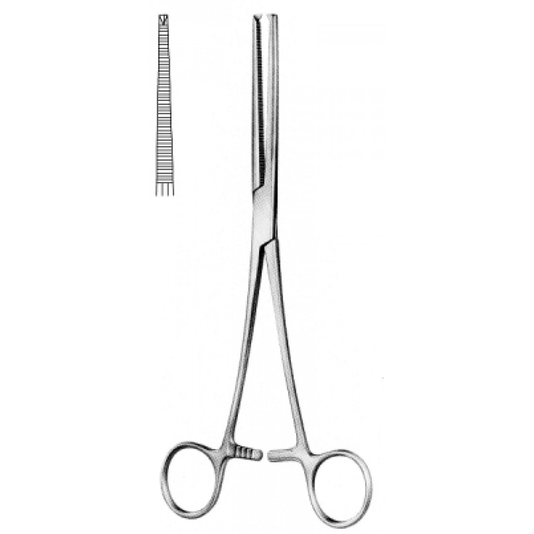 14.0226.22 Rochester Ochsner Forseps Düz 22cm