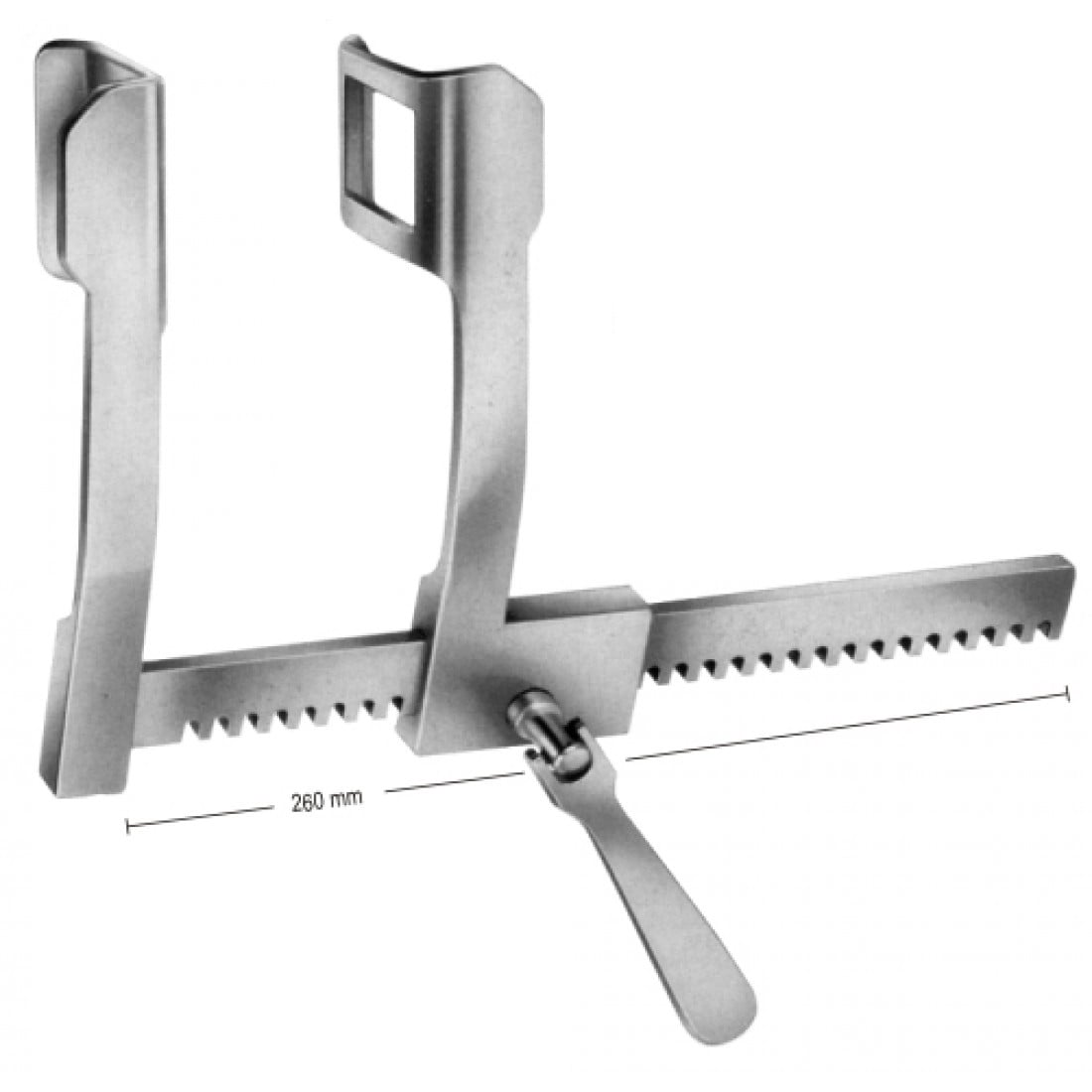 36.7442.01 Finochietto Sternum Ekartörü 45x65mm, 210mm Alüminyum