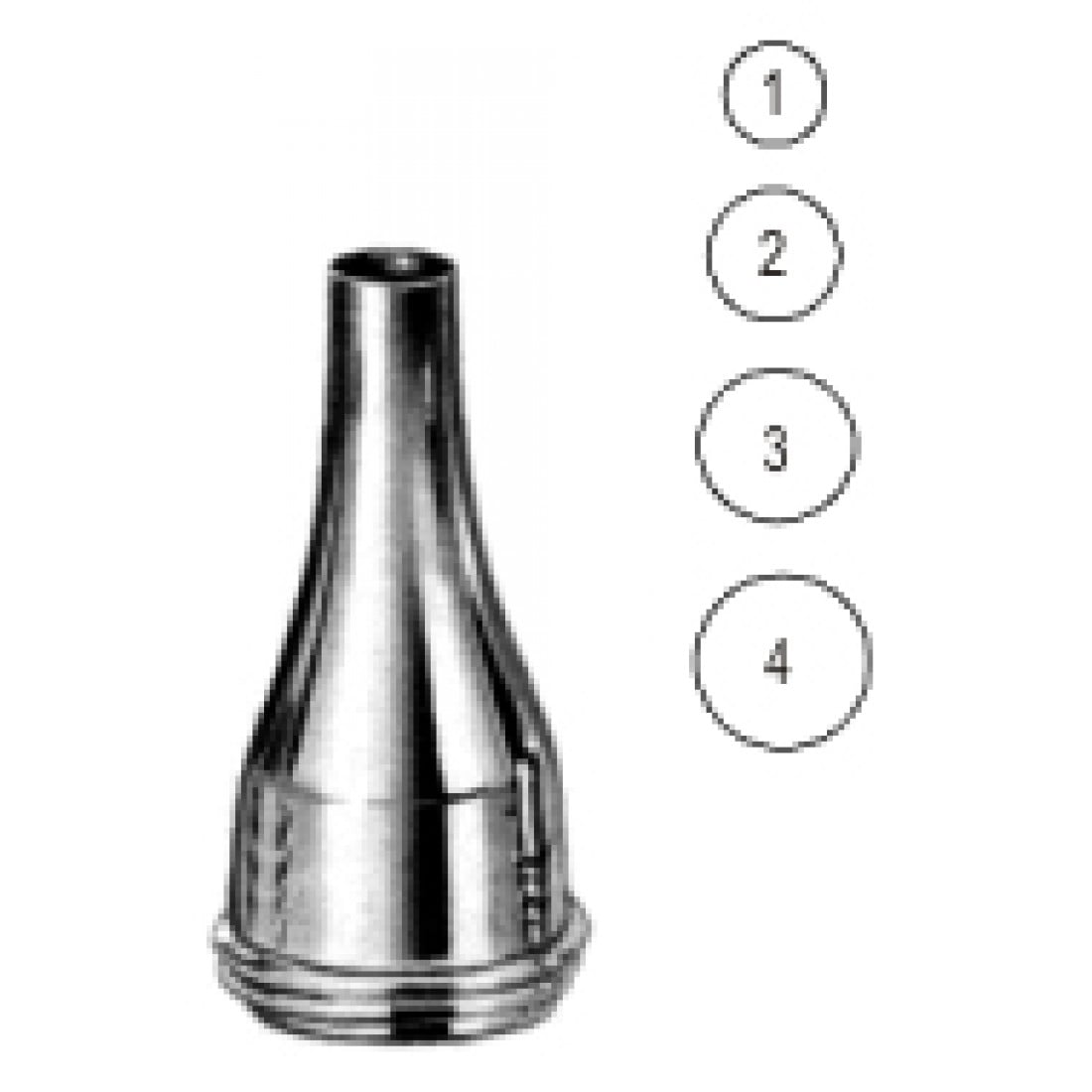 44.0026.00 Gruber Kulak Spekulumu Yuvarlak 4.5~7.5mm, set/4