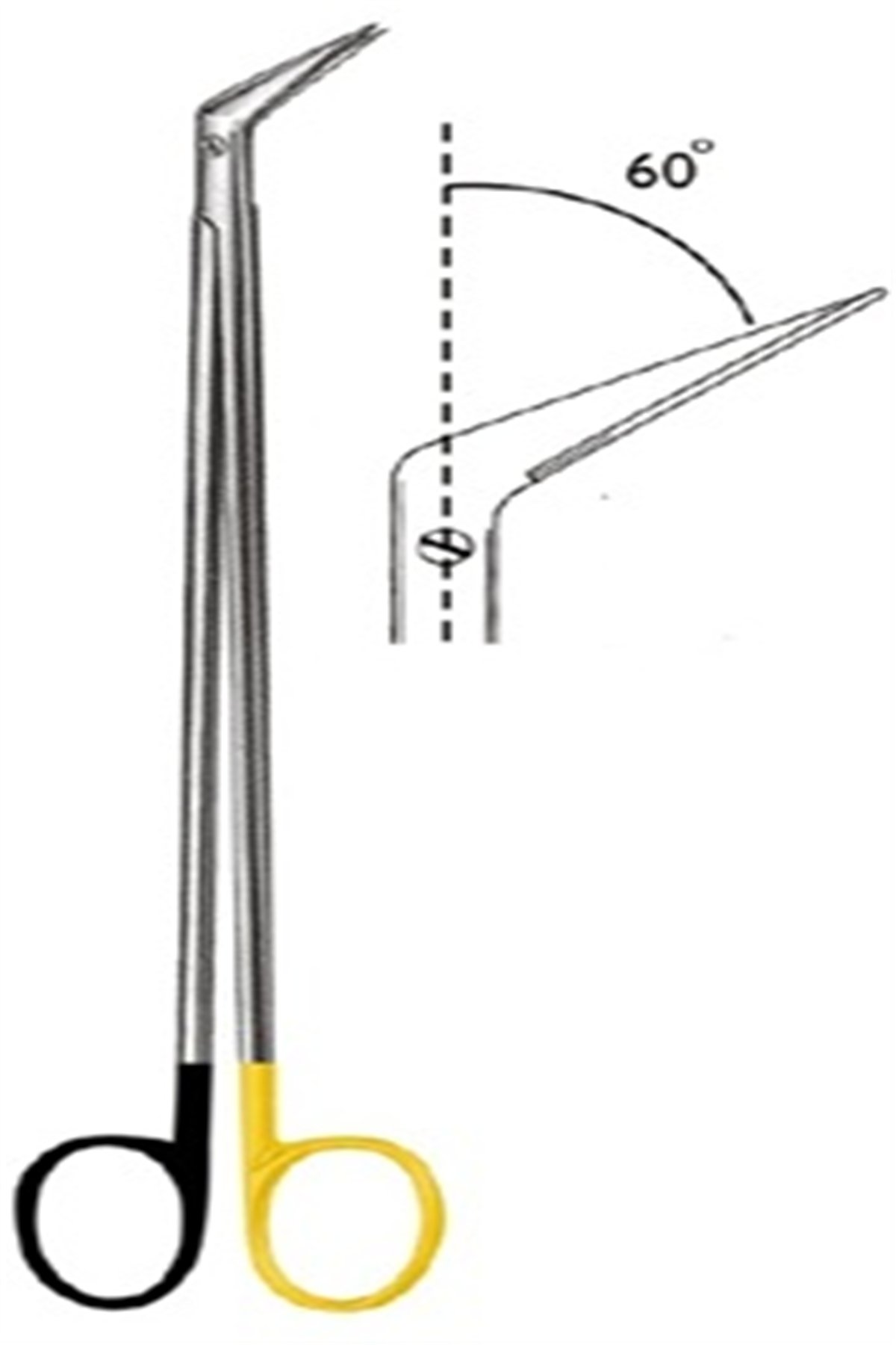 09.5538.16 DeBakey Vascular Makas 16cm 60ø, S/CUT, TC